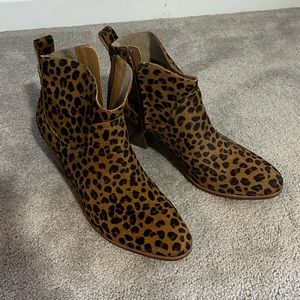 Ugg pony hair animal print western booties